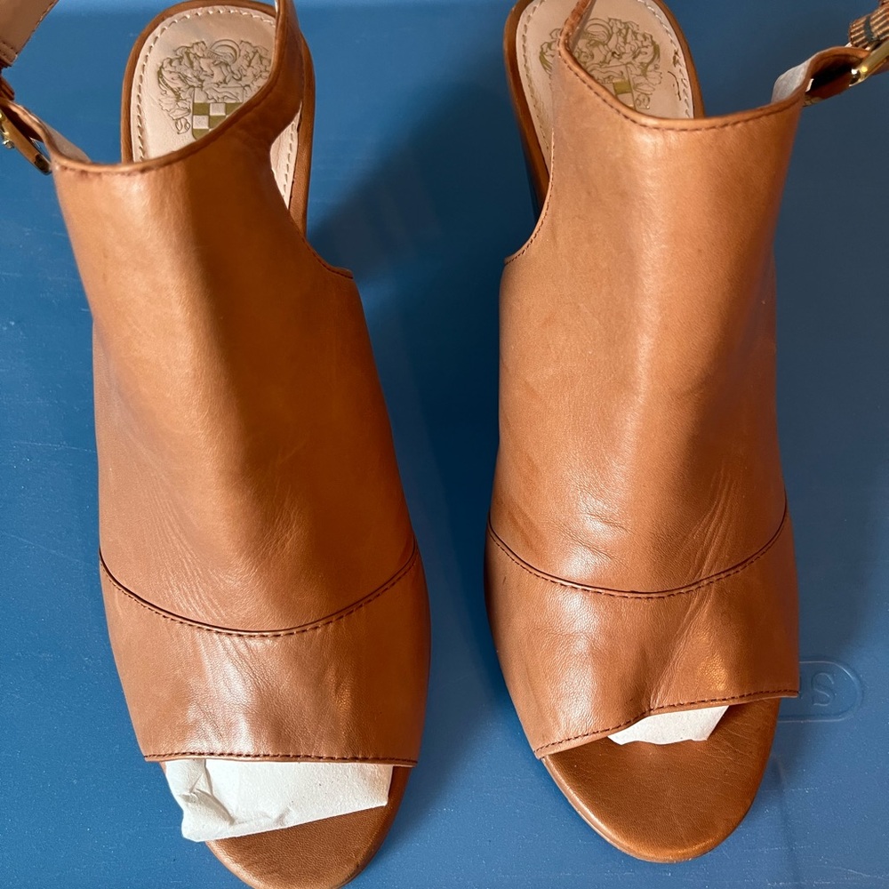 Leather Vince Camuto wedge mule